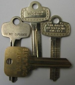Pre-stamped "DO NOT DUPLICATE" Key Blanks